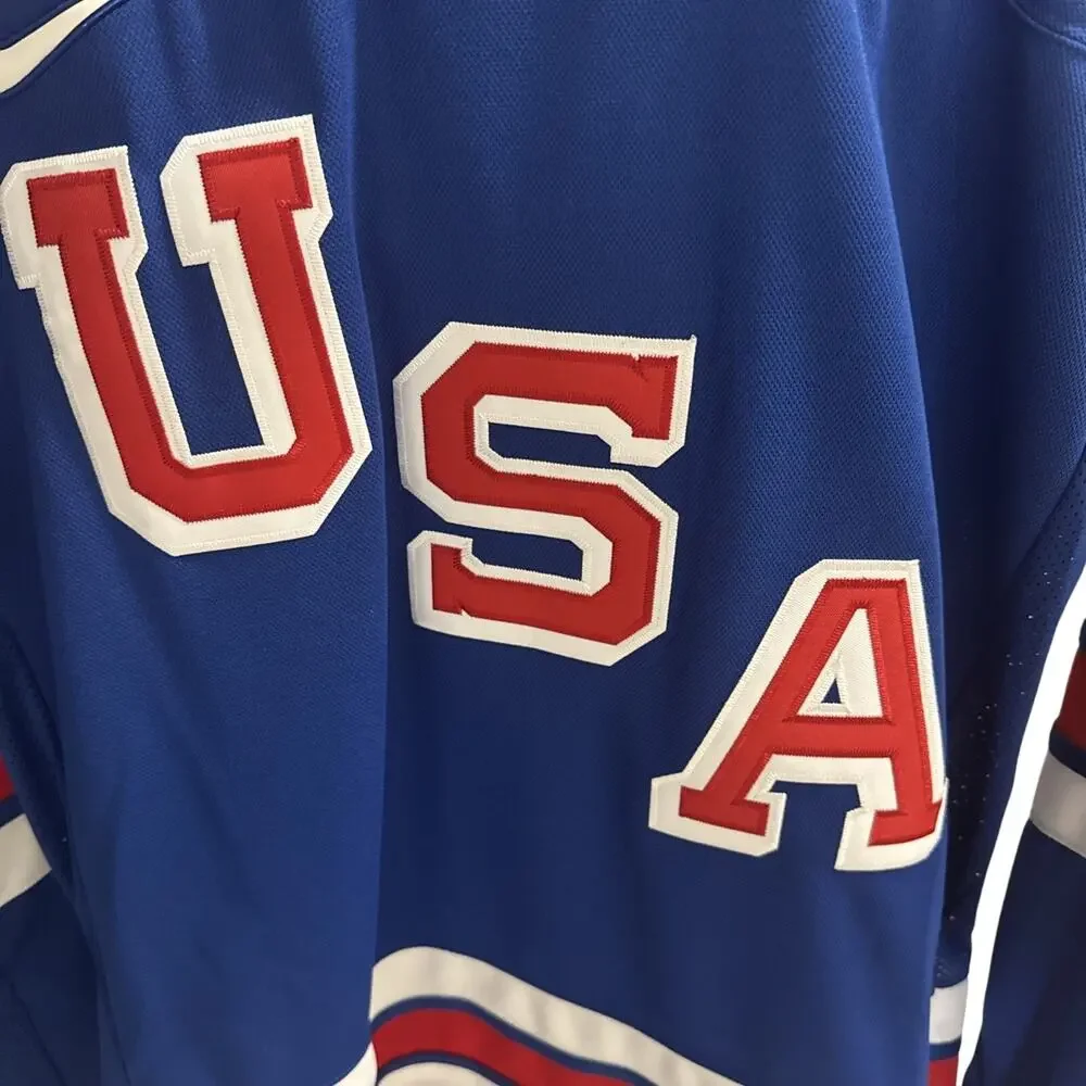 Nike USA #86 Olympic Jersey Hughes 2 Xl